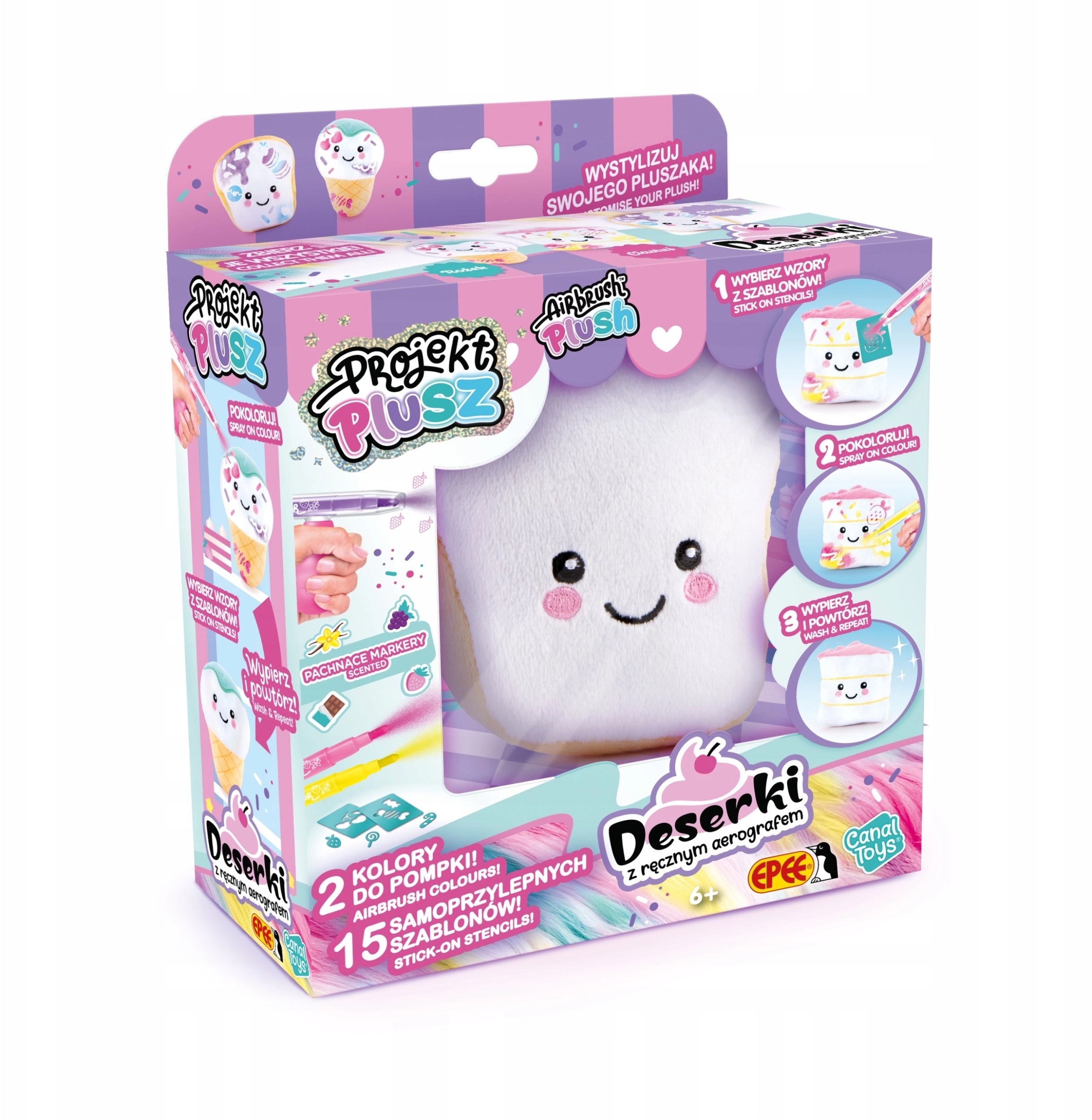 Plush project with a manual airbrush