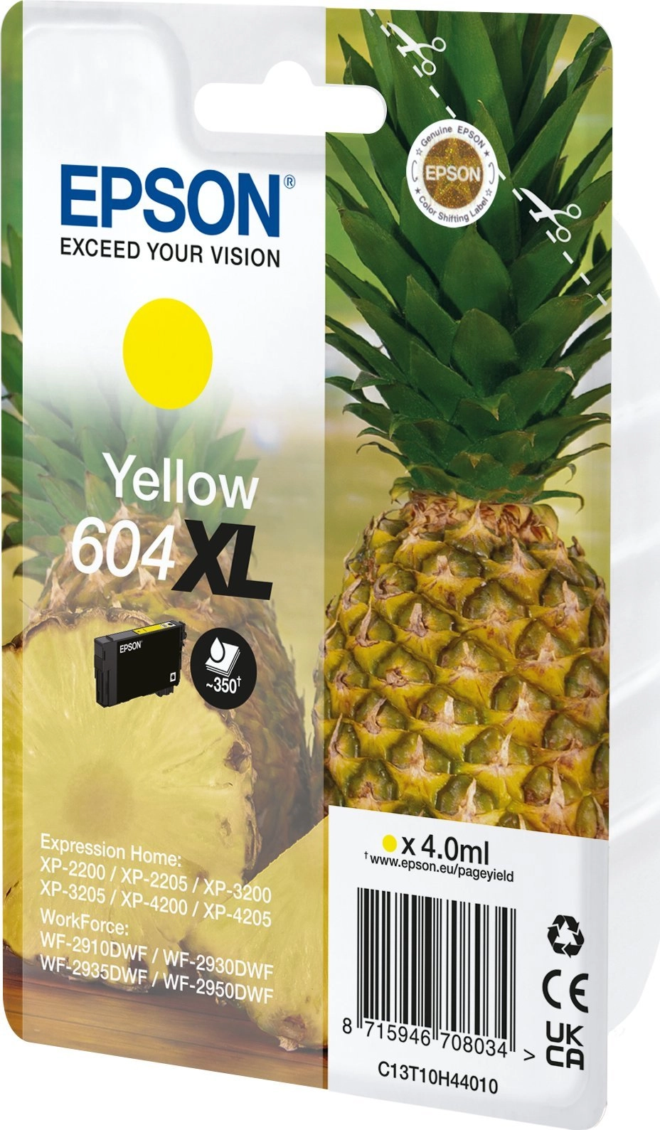 Epson Singlepack Yellow 604XL Ink C13T10H44020