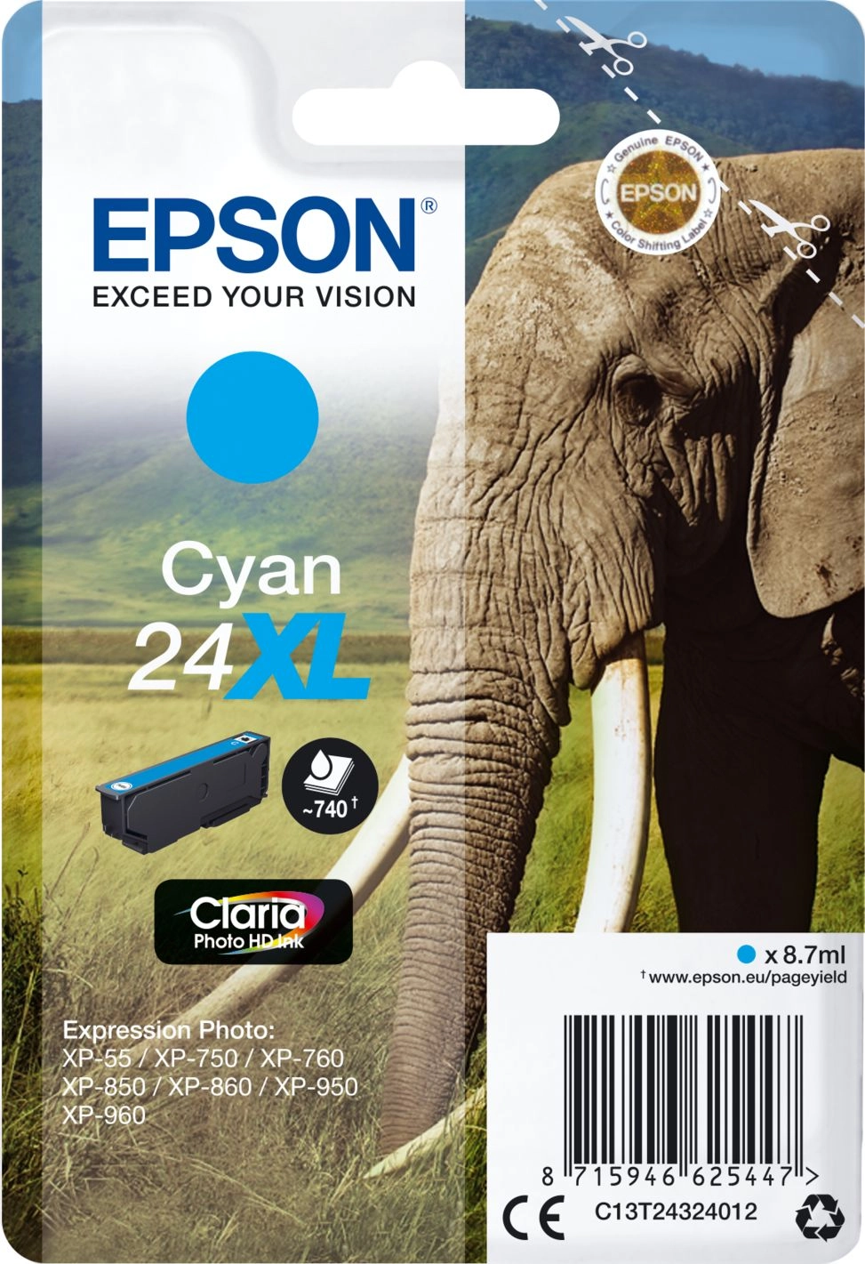 Epson Elephant 24XL Claria Photo HD