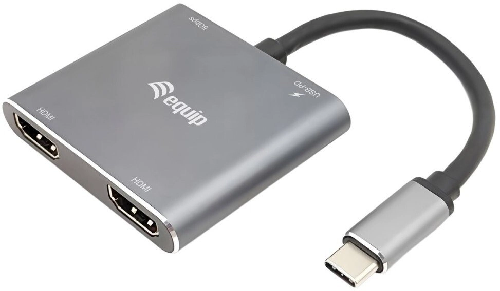 Equip USB-C 4-in-1 Dual HDMI Adapter