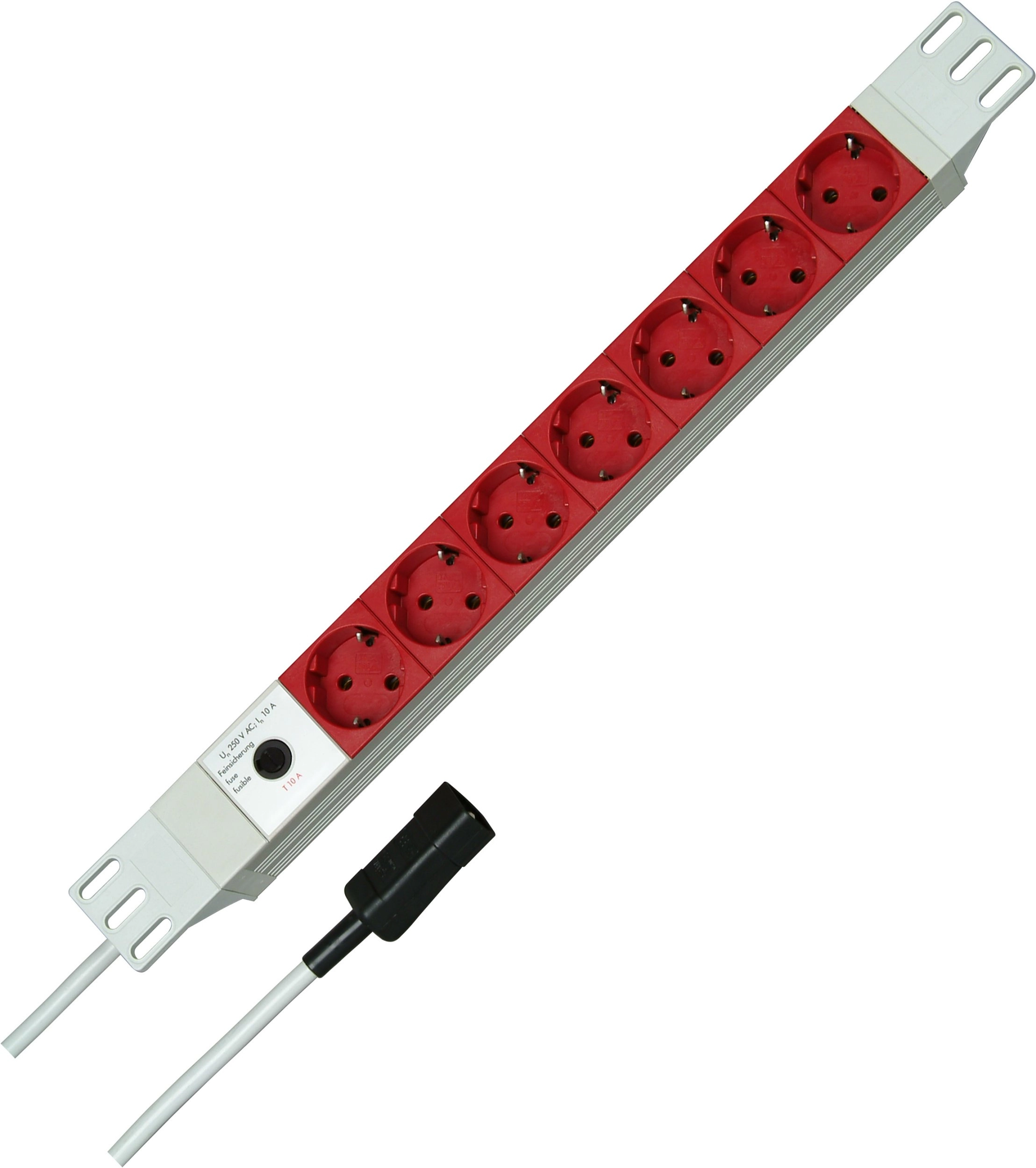 Kopp 7-way power strip  aluminum  19``