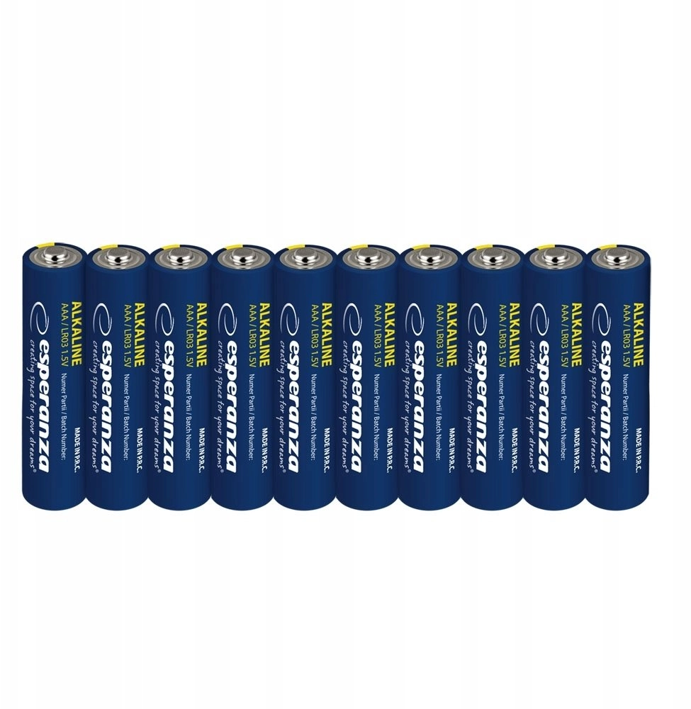 ESPERANZA ALKALINE BATTERIES AAA 10PCS. SHRINK