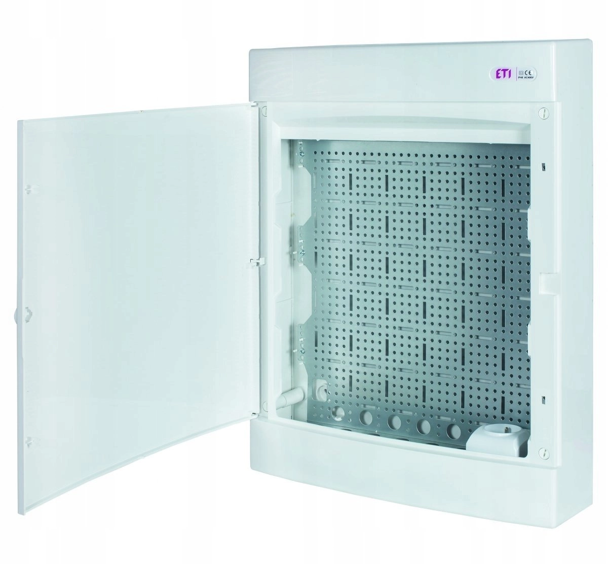 Surface-mounted 3x18 multimedia switchboard equipped with