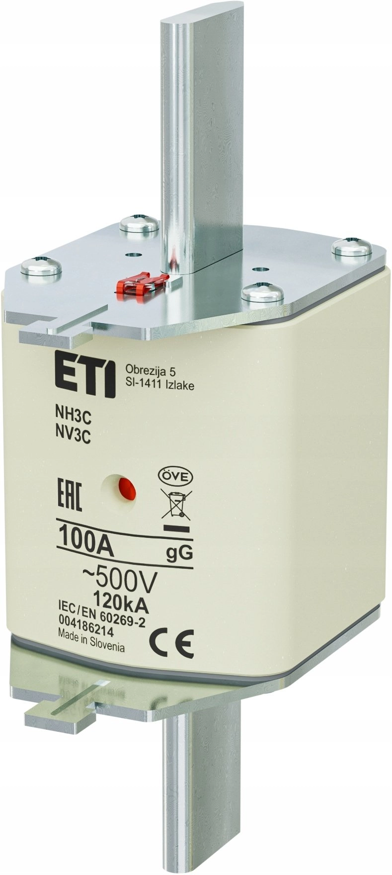 Fuse insert NH3C 100A gG 500V