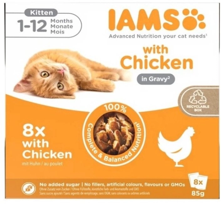 IAMS DELIGHTS Kitten in Gravy box