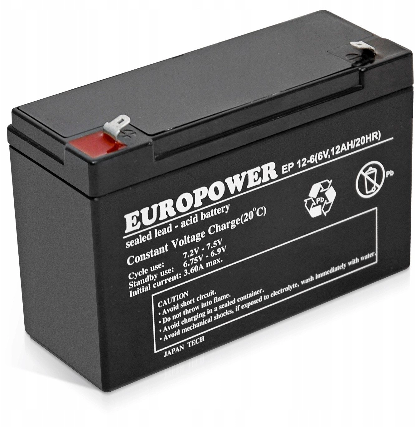 Akumulator EP12-6 EUROPOWER 6V 12AH EP12-6