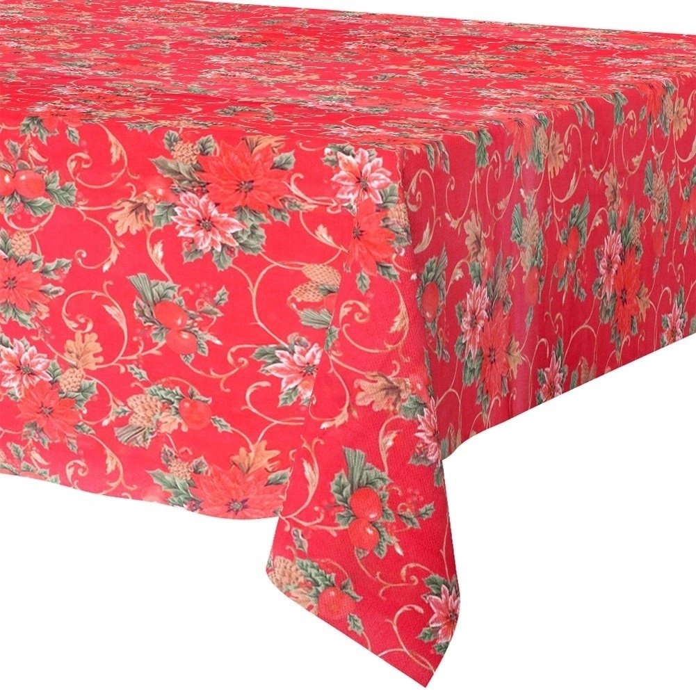 Excellent Houseware Stain-resistant Christmas tablecloth 180x130CM