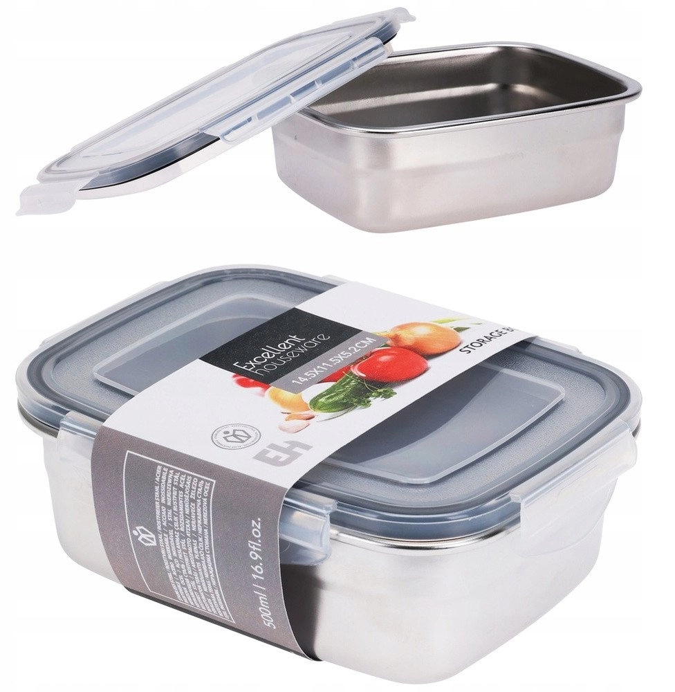 Steel Food Container with Lid and