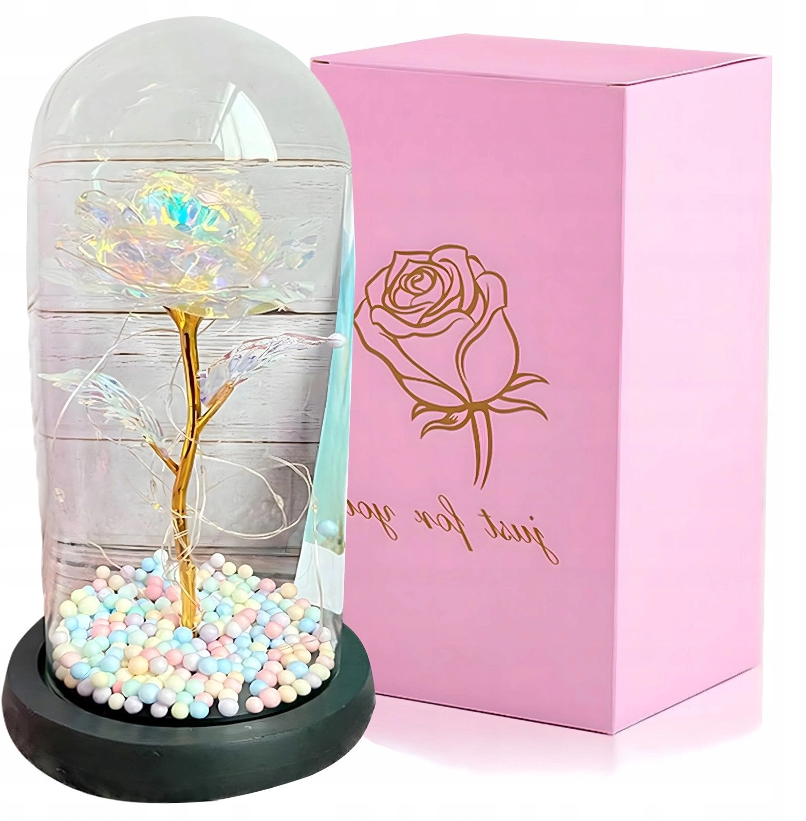 Extralink HOME ETERNAL ROSE IN GLASS
