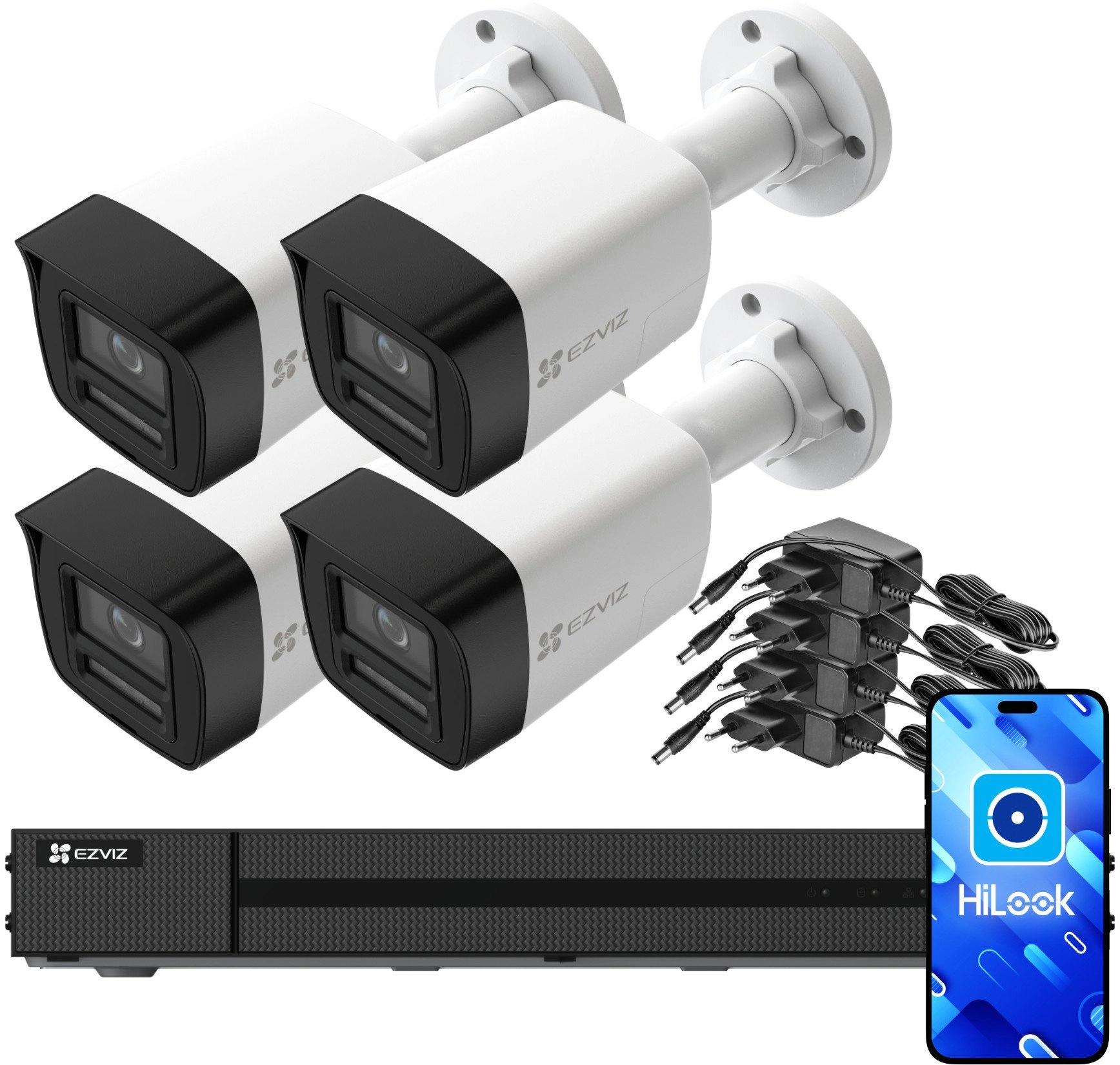EZVIZ monitoring kit 4x PoE 8Mpx