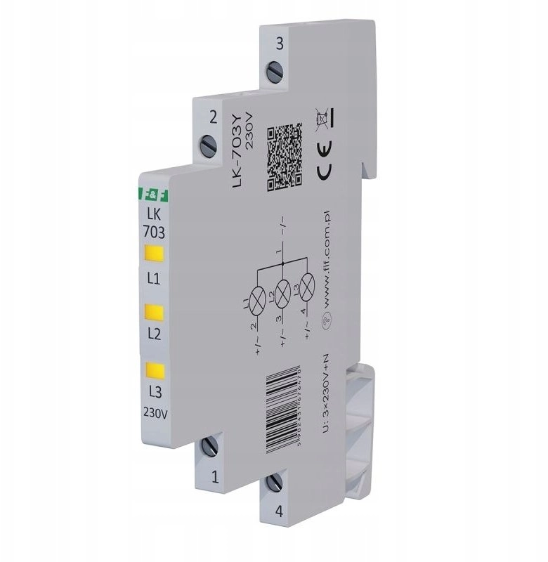 Modular lamp 3-phase yellow LED Slim