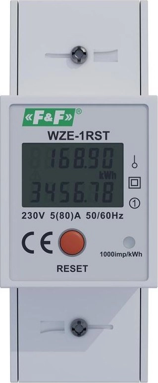 FF 1-phase electricity meter WZE-1RST reset
