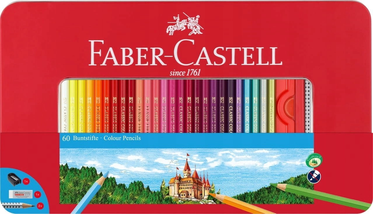 Faber-Castell - Hexagonal Colour pencils tin
