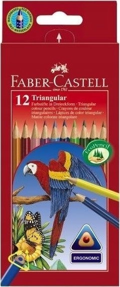 FABER-CASTELL TRIANGULAR colored pencils  cardboard case