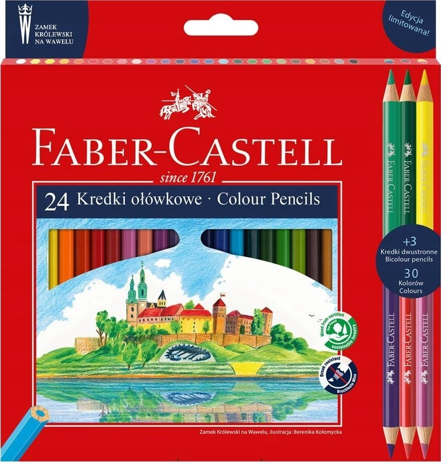 Wawel pencil crayons 24 colors +