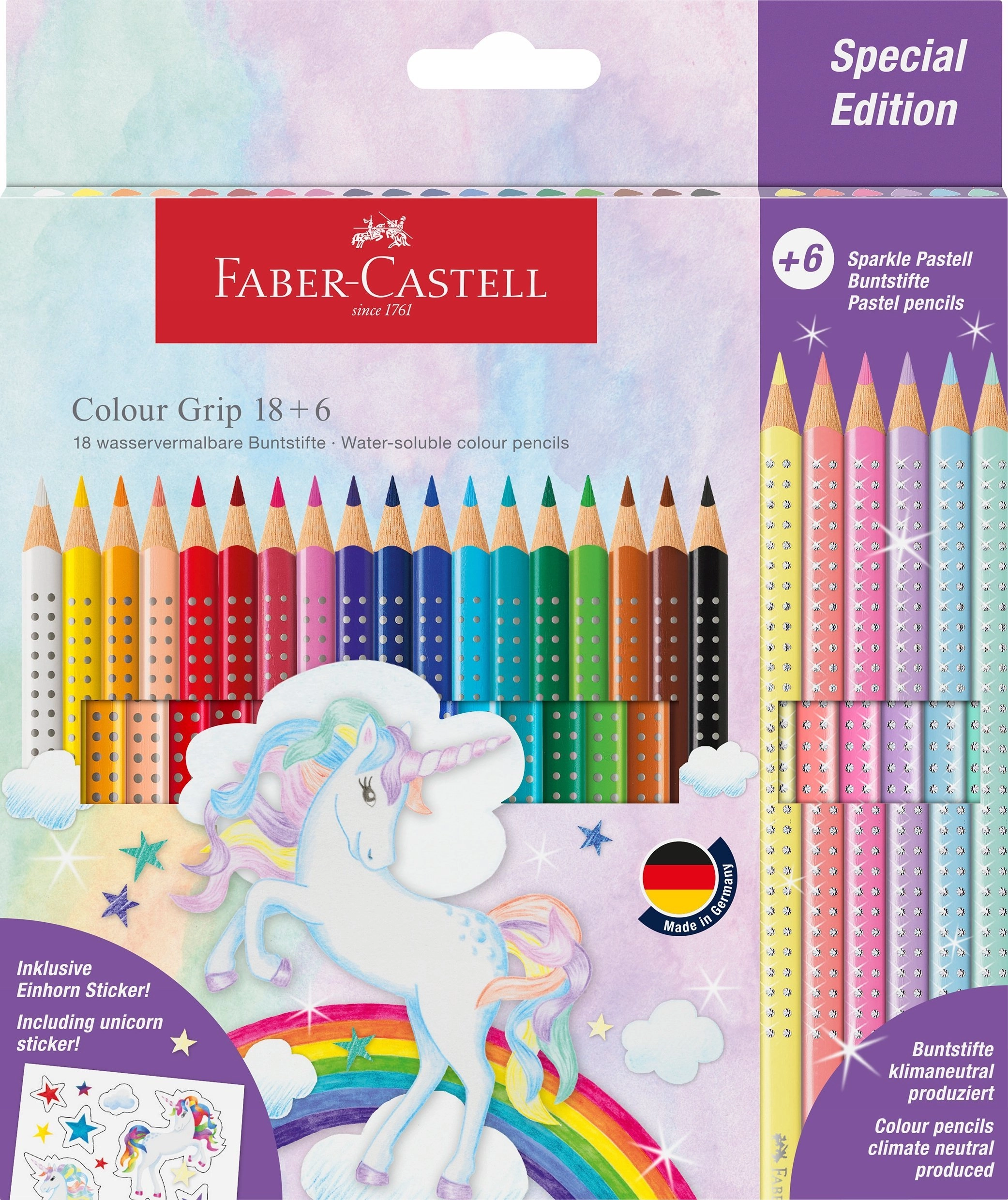 Grip 2001 Unicorn pencil crayons 24
