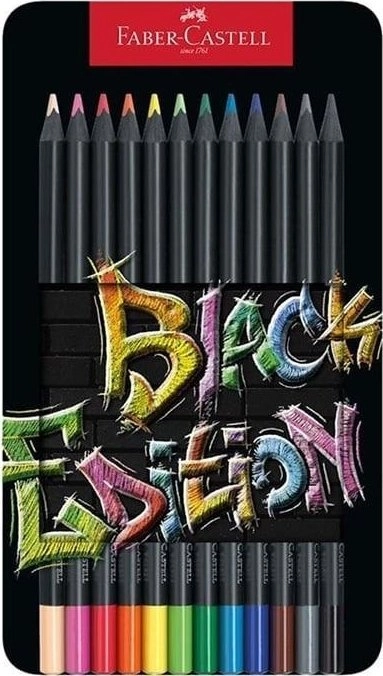 Black Edition triangular crayons  12 colors