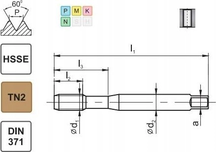 TAPPING M 7 DIN-371B (6H) HSSE