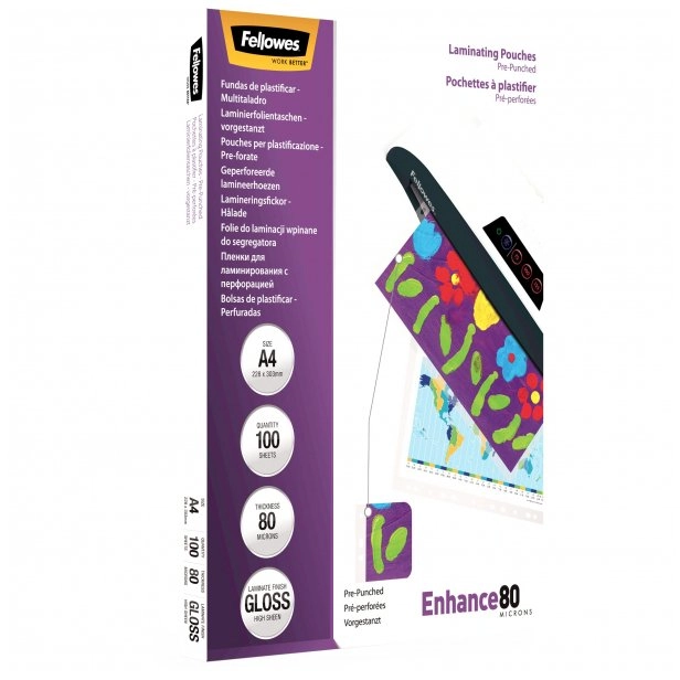 Fellowes Laminating Pouches Enhance 80 micron