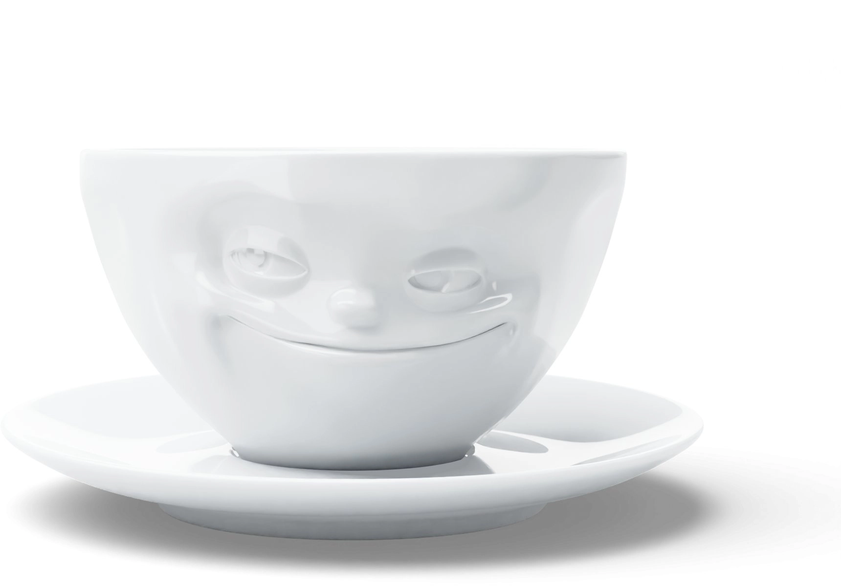 FIFTYEIGHT Kaffeetasse 200ml - Grinsend weiß