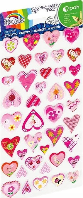 Convex flower heart stickers GR-NP151 FIORELLO