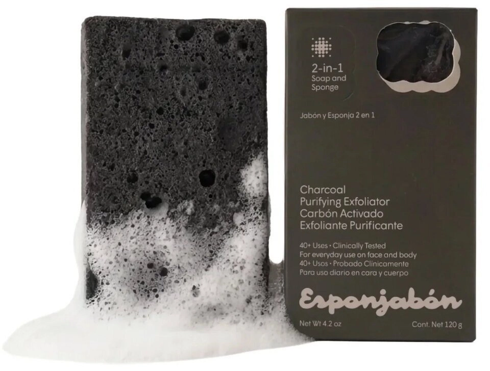 Foamie Esponjabon Charcoal Exfoliating Purifying Soap