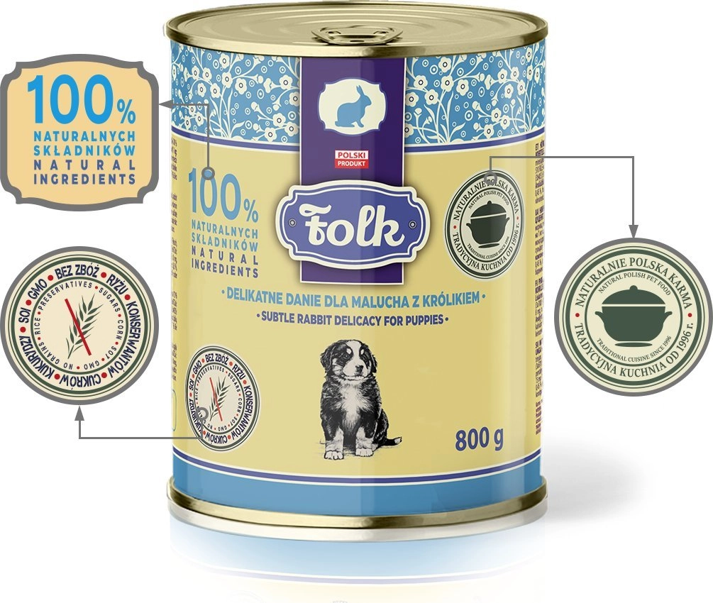 FOLK Delicate meal for puppies with