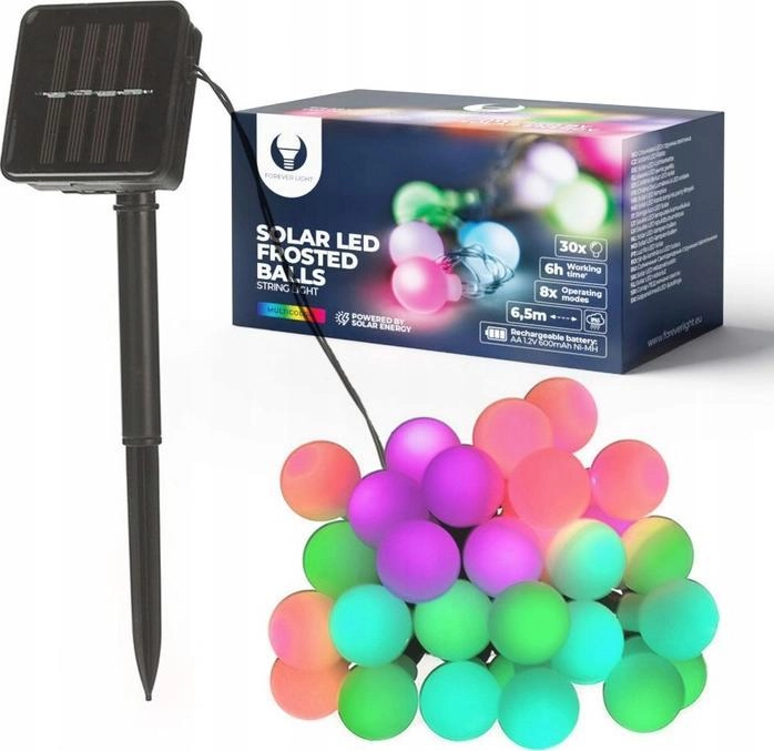 String Light Solar LED FROSTED BALLS