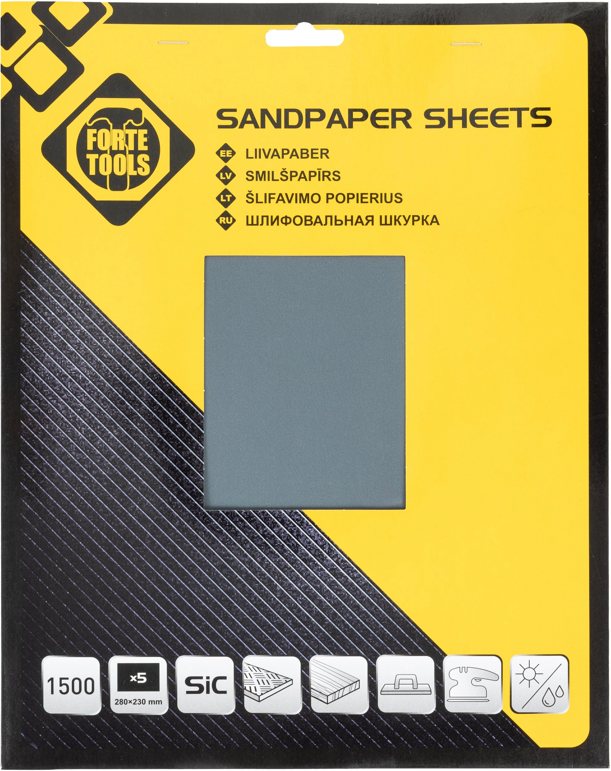 SAND PAPER MET NO1500 230X280 5PCS