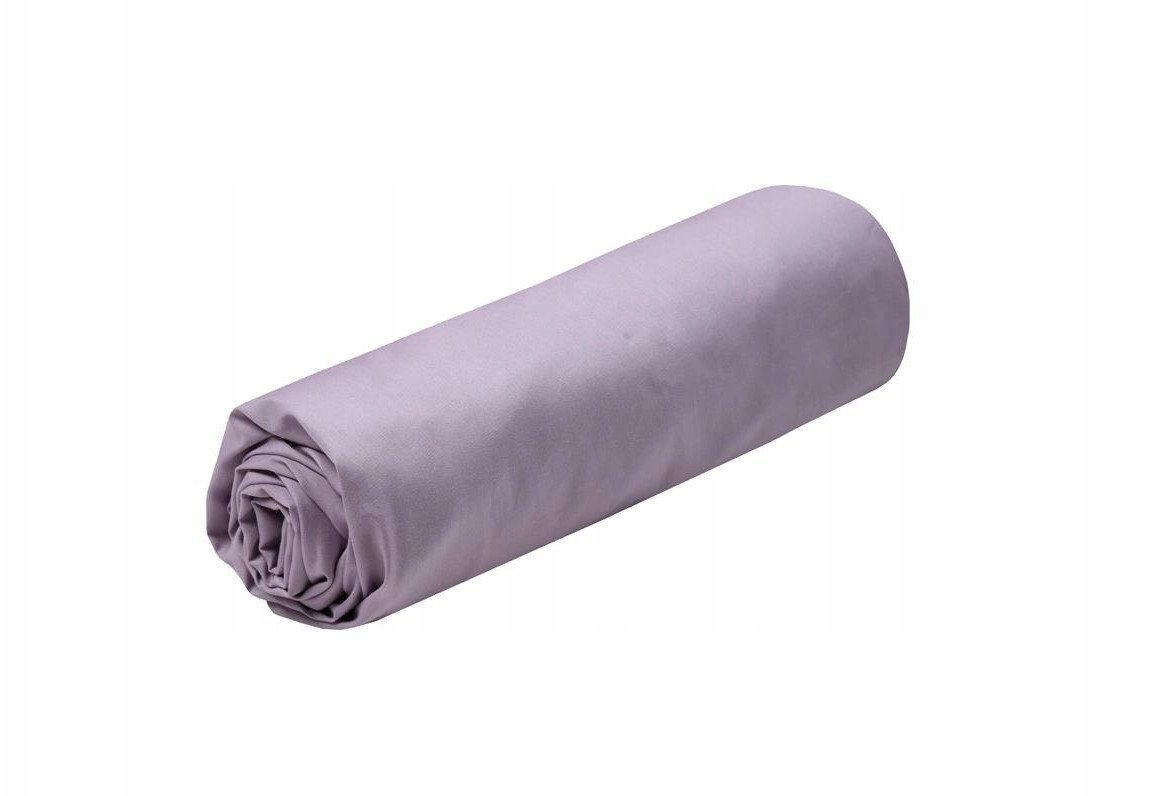 Cotton fitted sheet lilac ELYSEE 14948991