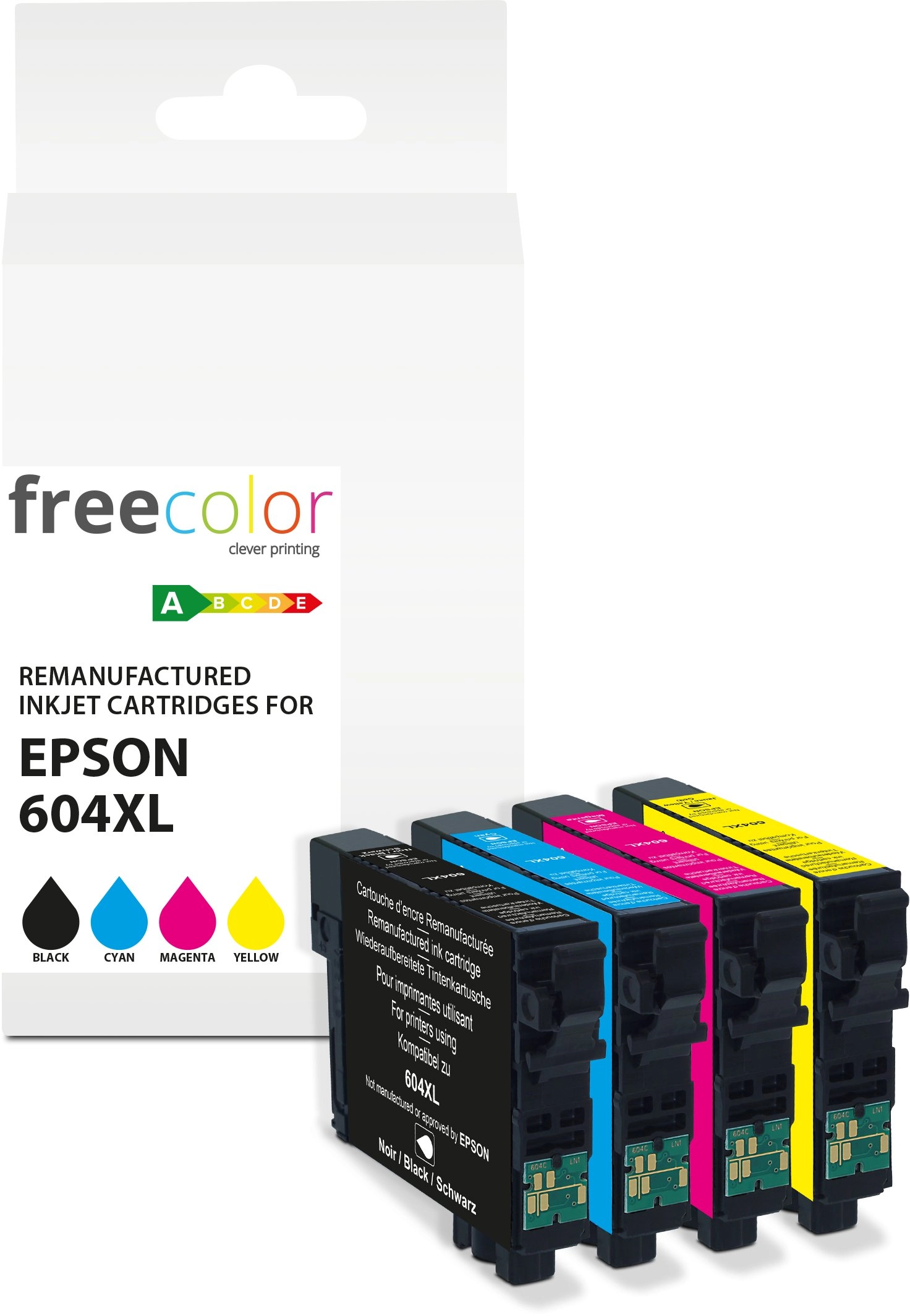 Freecolor Patrone Epson 604XL Multipack BK/C/M/Y