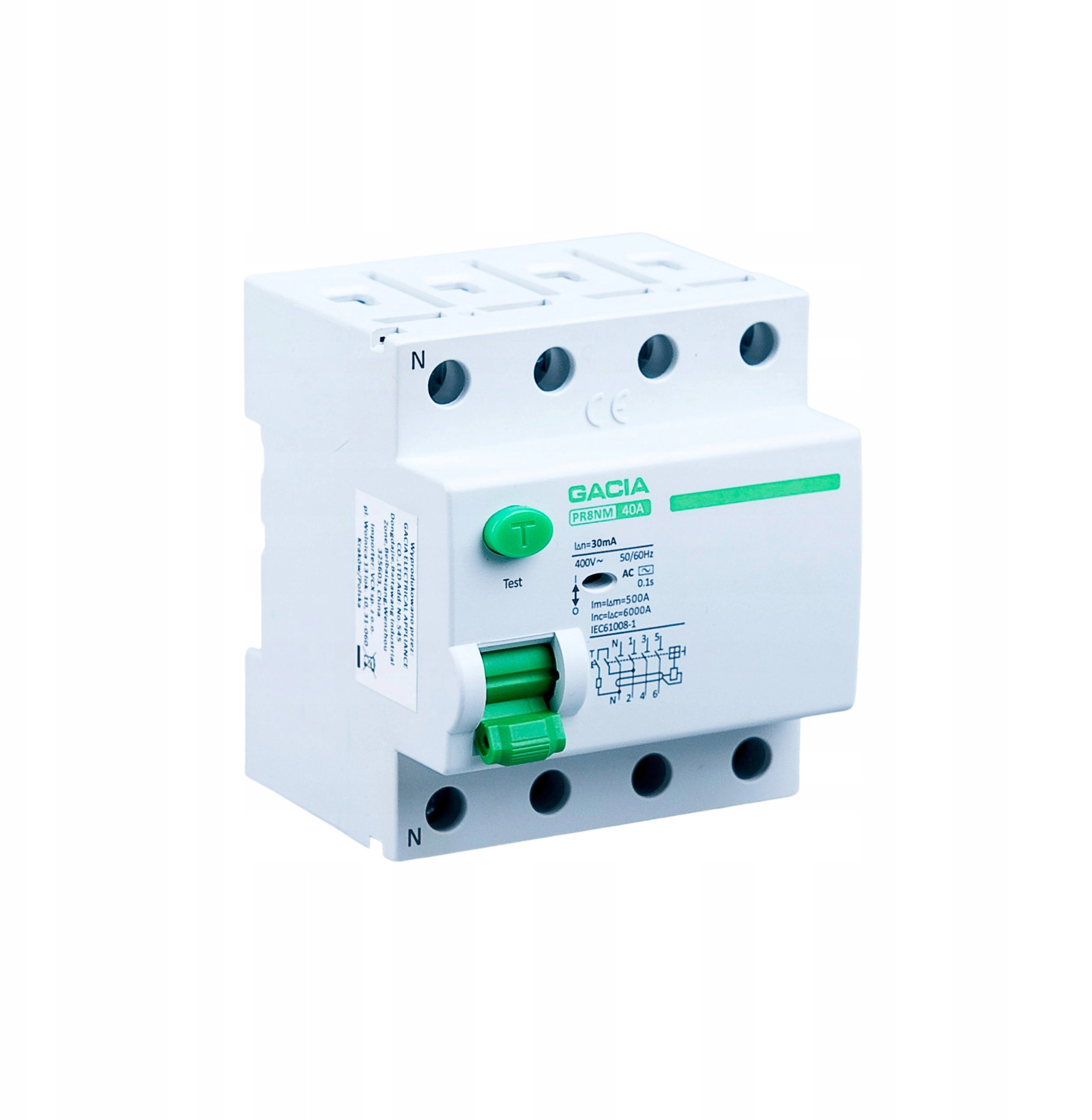 Residual current circuit breaker 25A  30mA