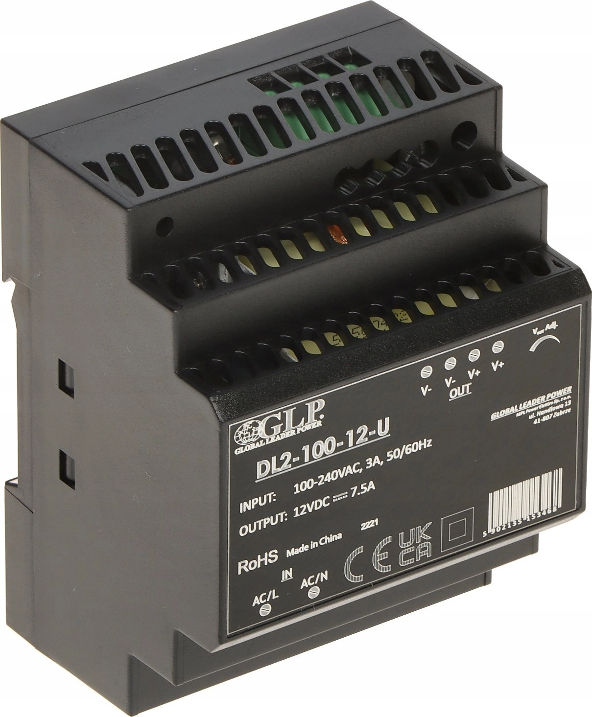 GLP SWITCHING POWER SUPPLY DL2-100-12-U DL2-100-12-U