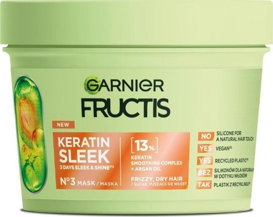 GARNIER_Fructis Keratin Sleek Mask maska do