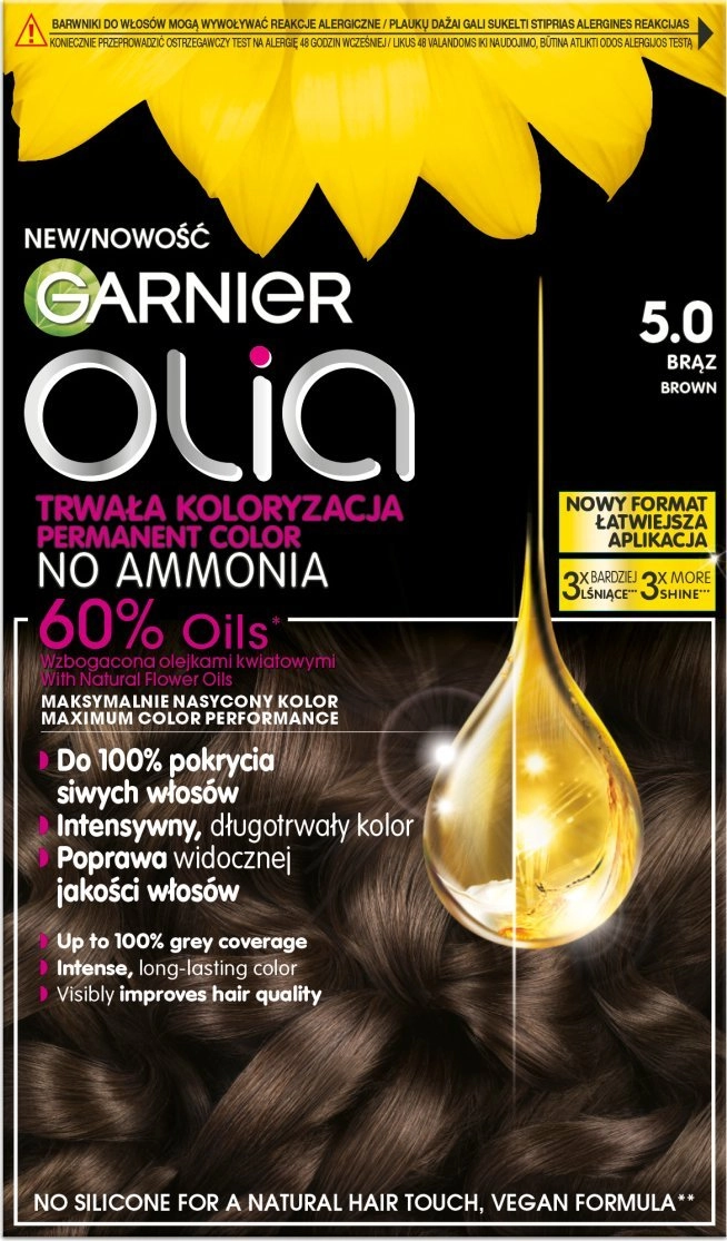 Alkotest GARNIER_Olia hair dye 5.0