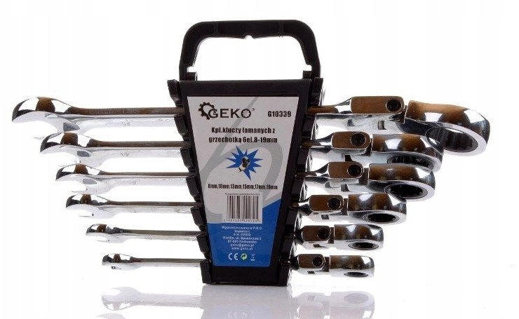 Set of broken wrenches with ratchet