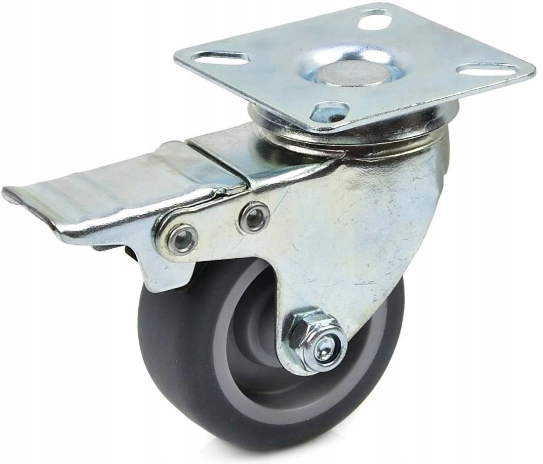 Swivel wheel with brake 50mm PP/TPR