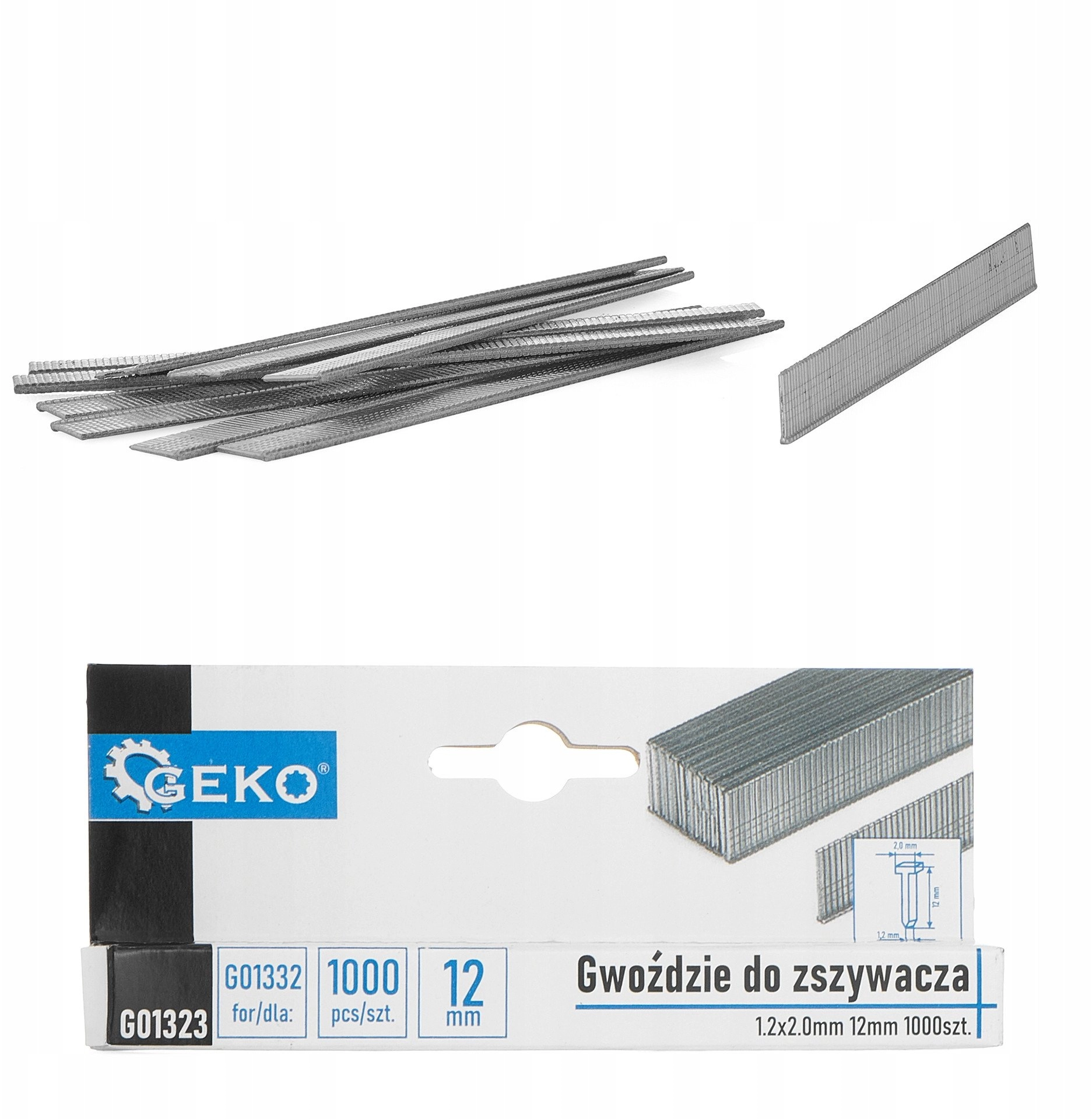 Gwoździe do zszywacza 1.2x2.0mm
