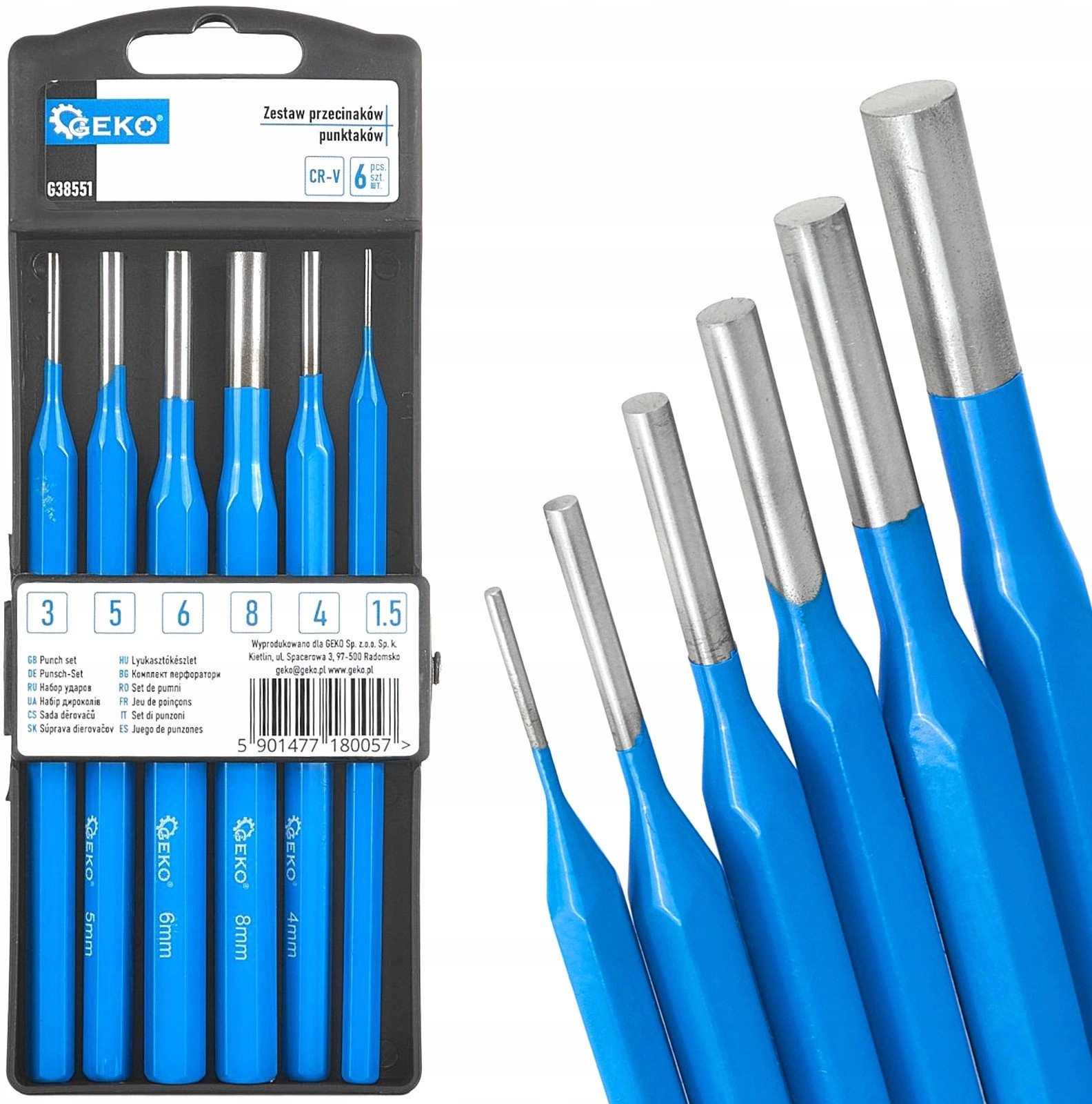 Set of punches 6 pieces. CR-V