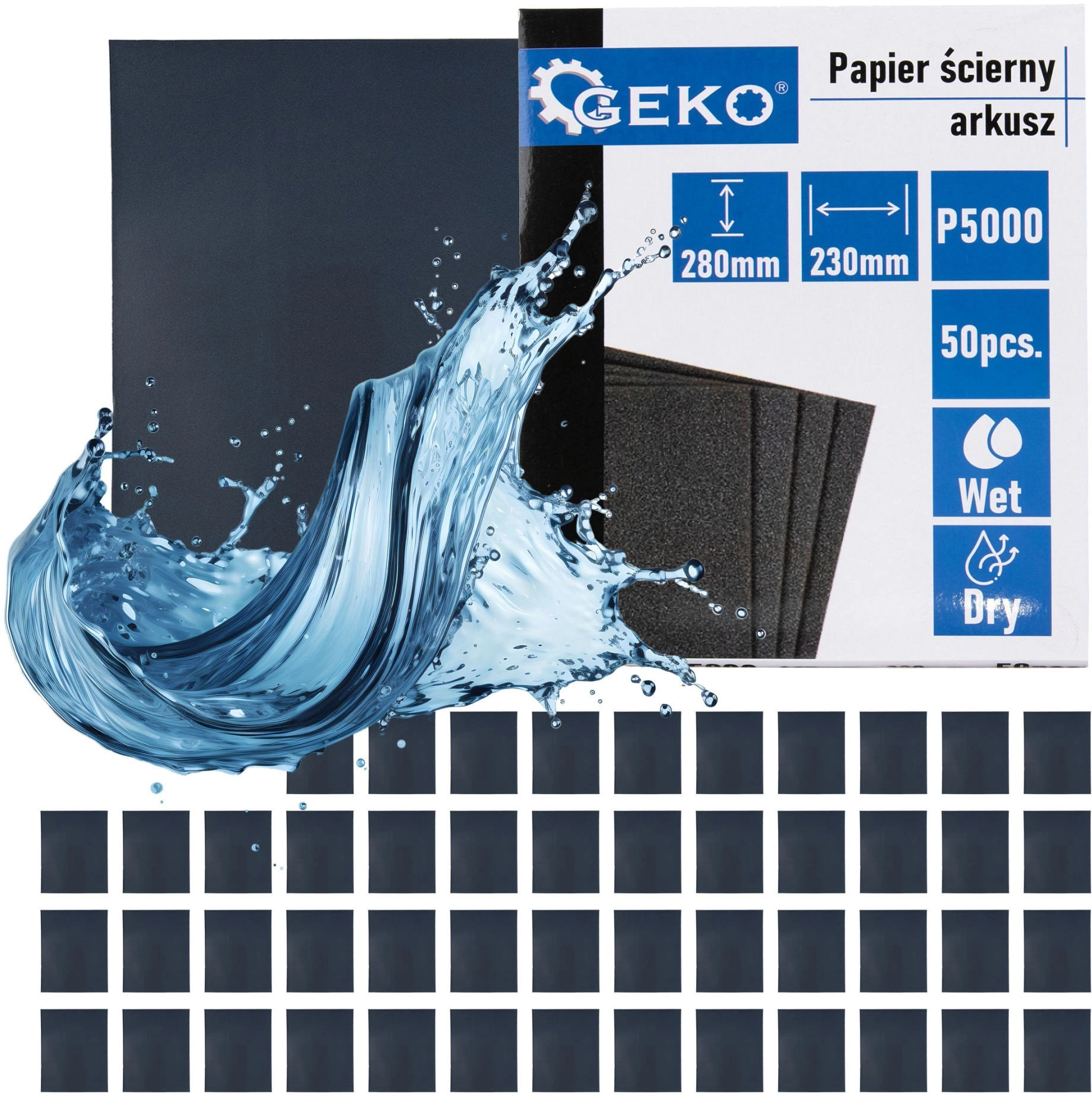 Water-based sandpaper – sheet 230x280mm P5000