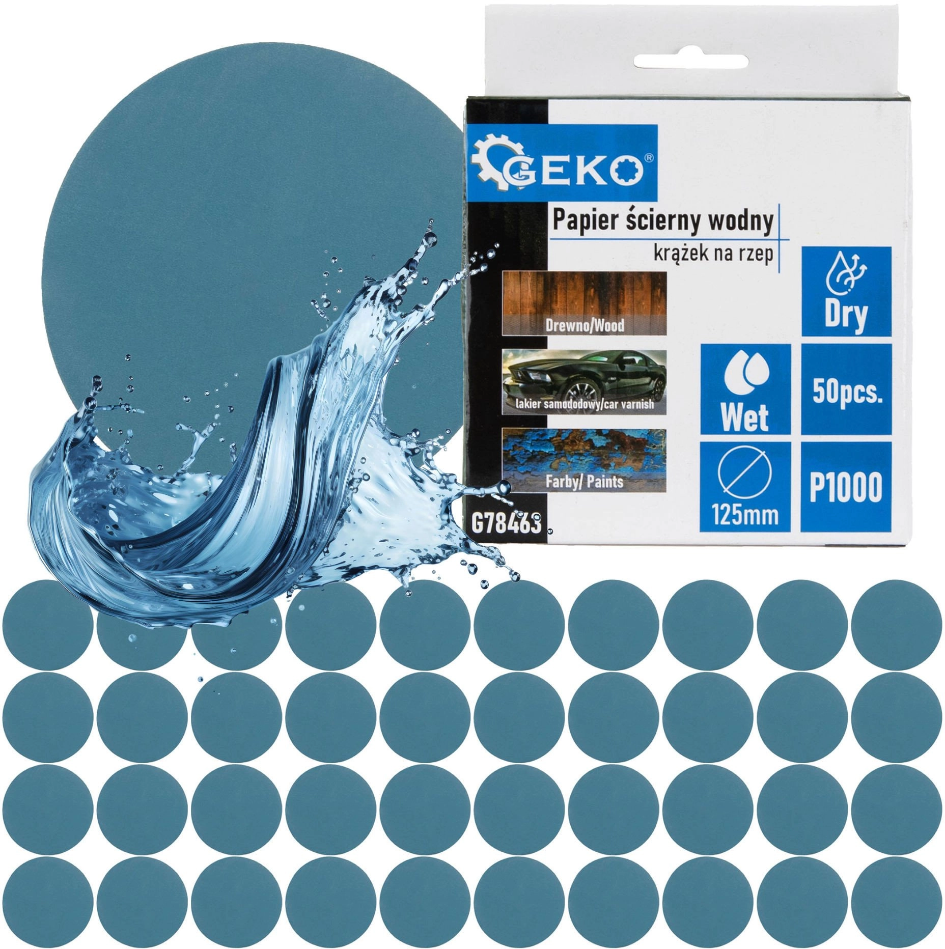 Water-based sandpaper – Velcro disc 125mm