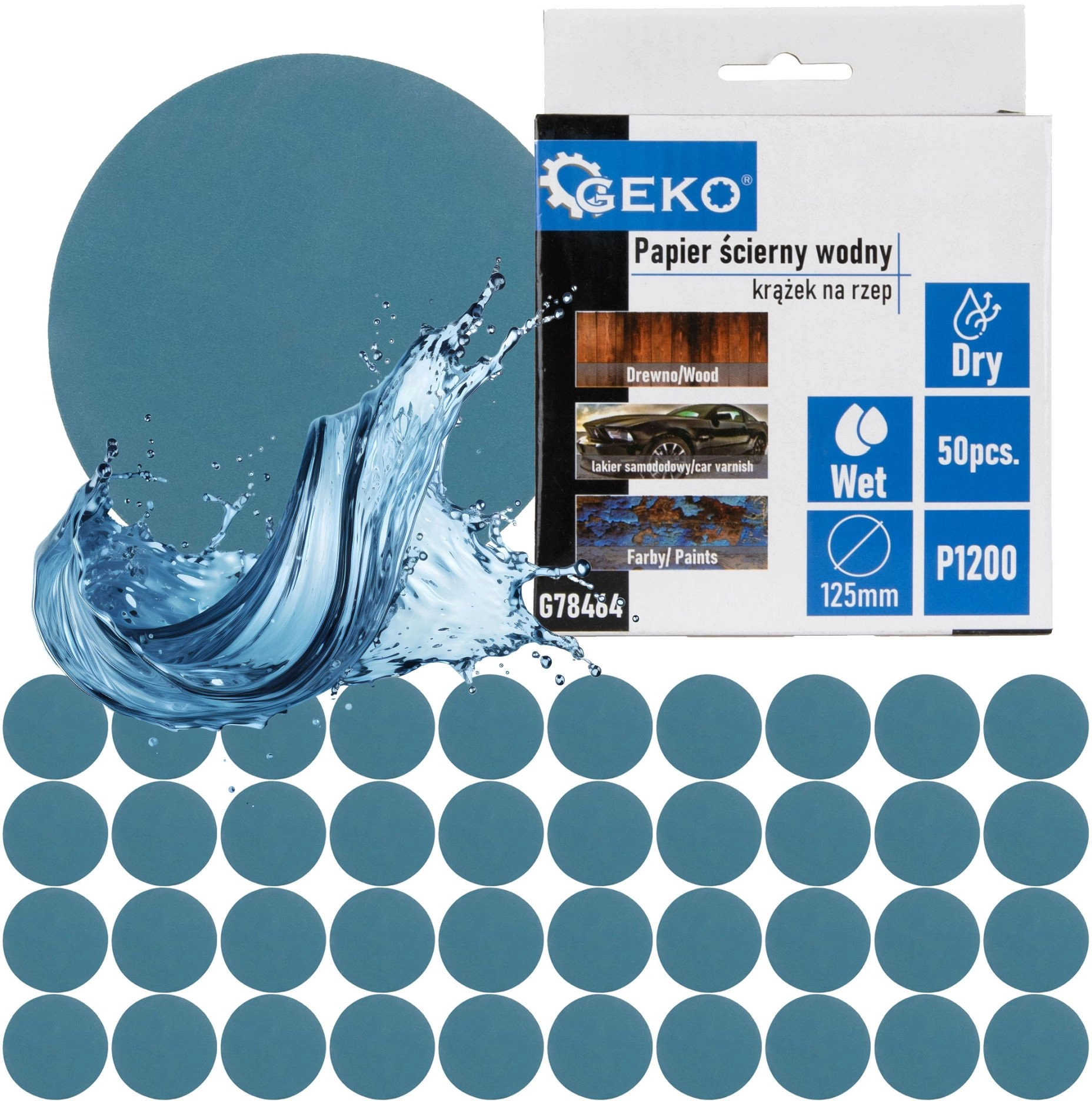 Water-based sandpaper – Velcro disc 125mm