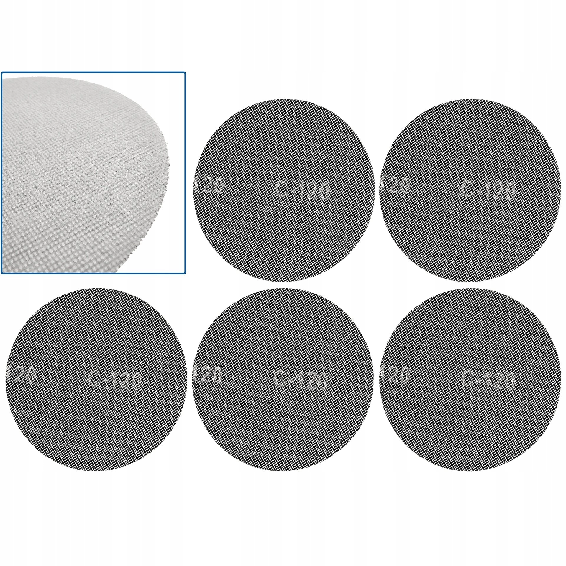 Velcro abrasive mesh 225mm P120 (5/250)