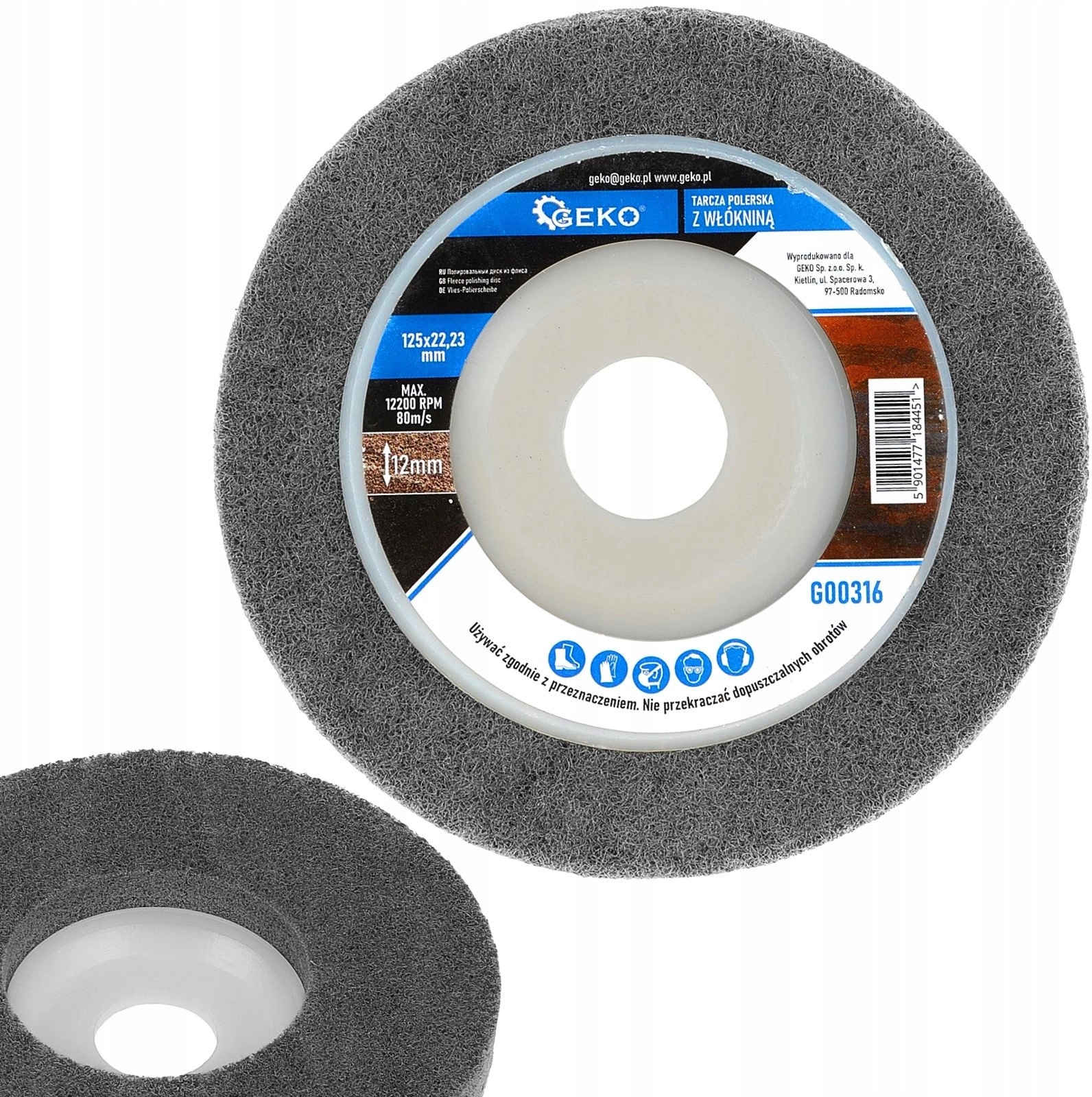 Polishing disc with fleece 125mm (5/320)