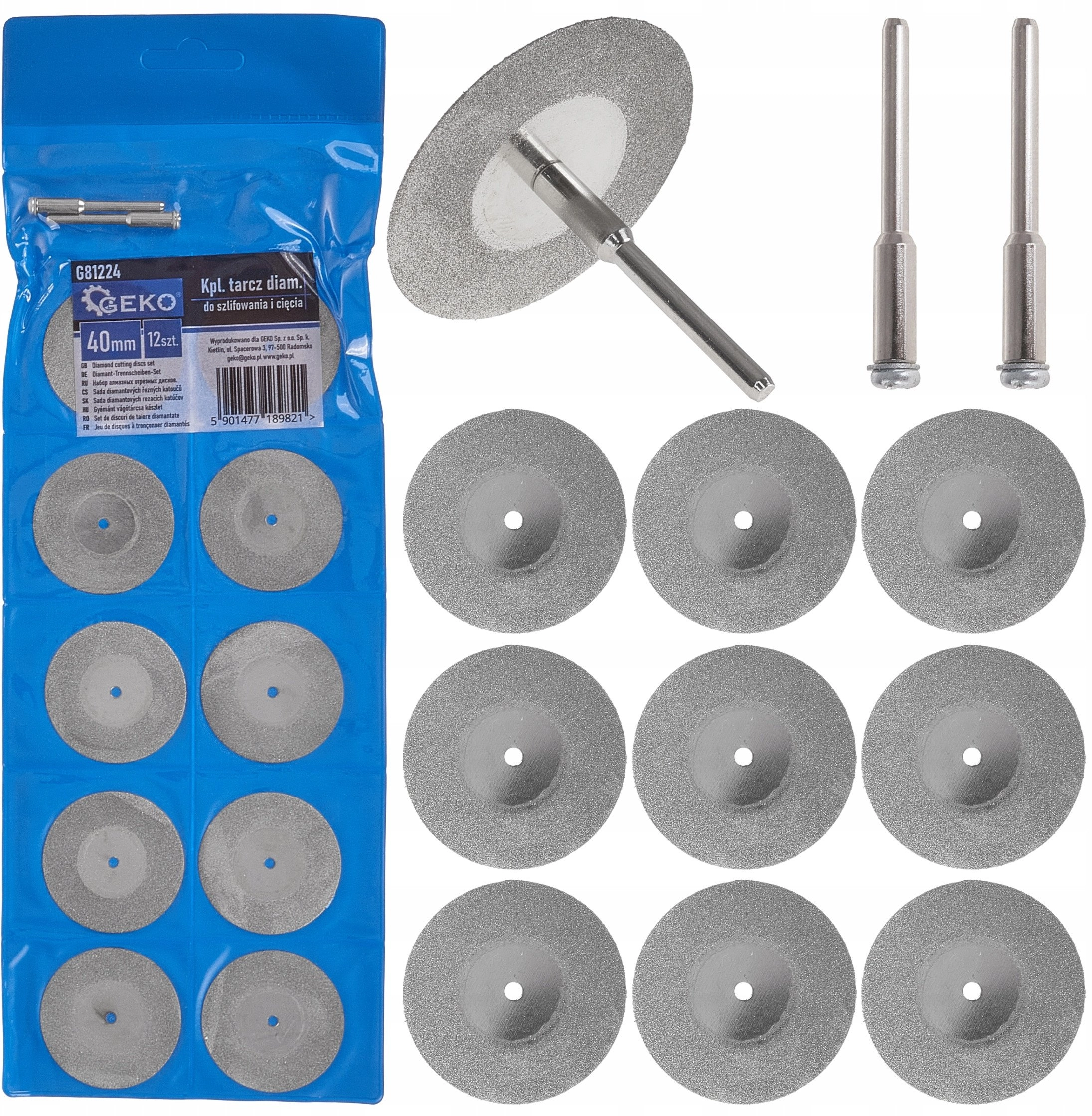 Set of diamond discs for grinding