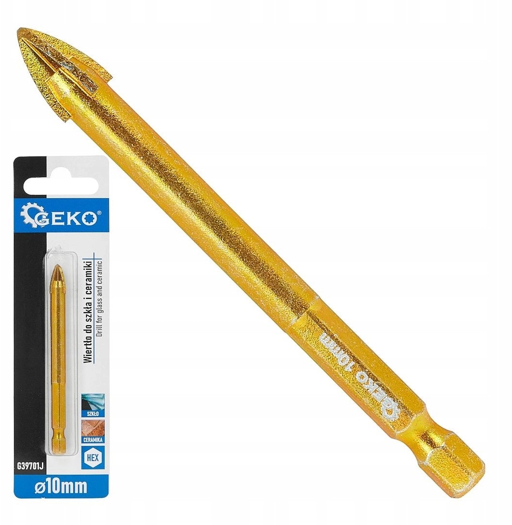 HEX glass and ceramic drill bit