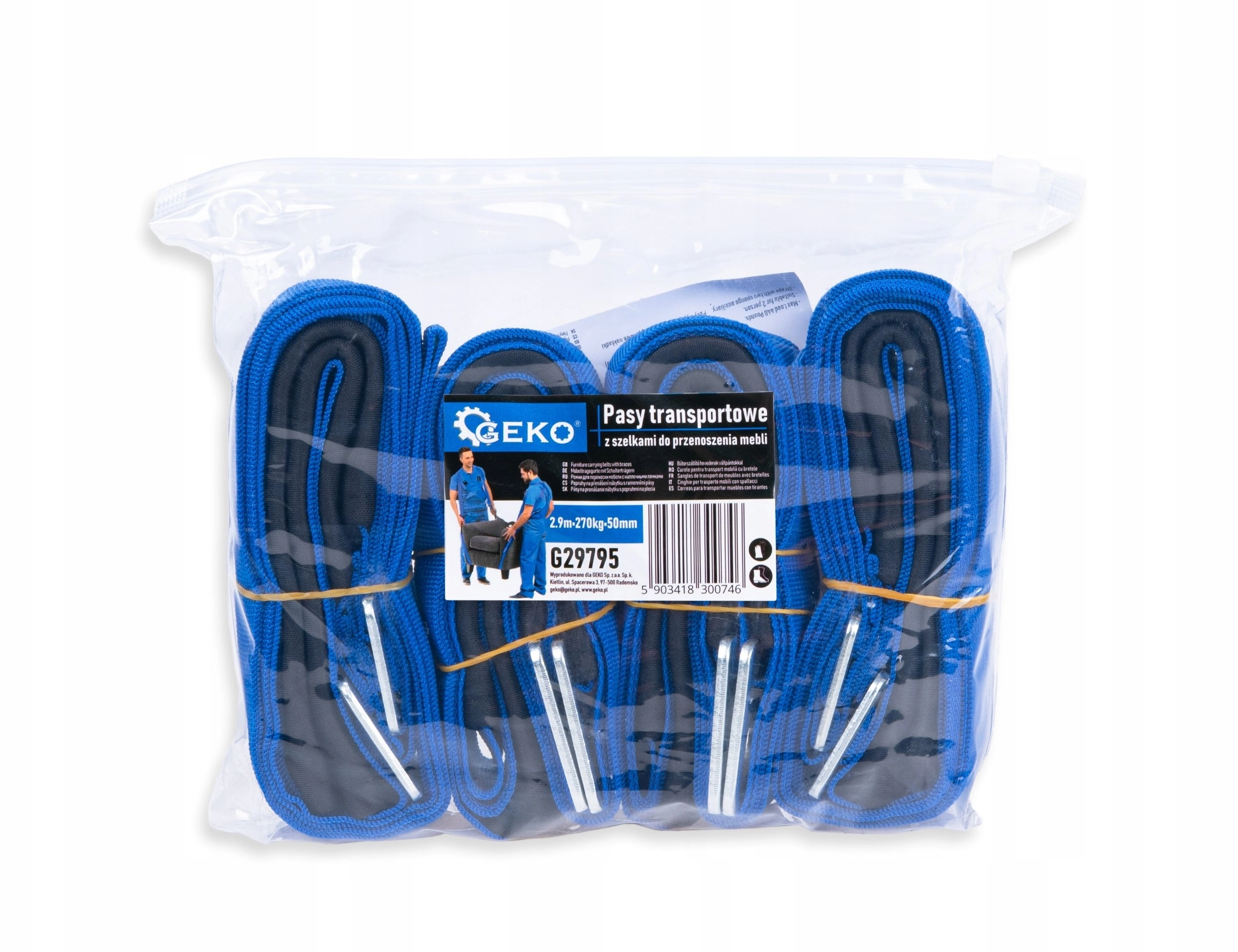 Transport belts with harnesses for carrying