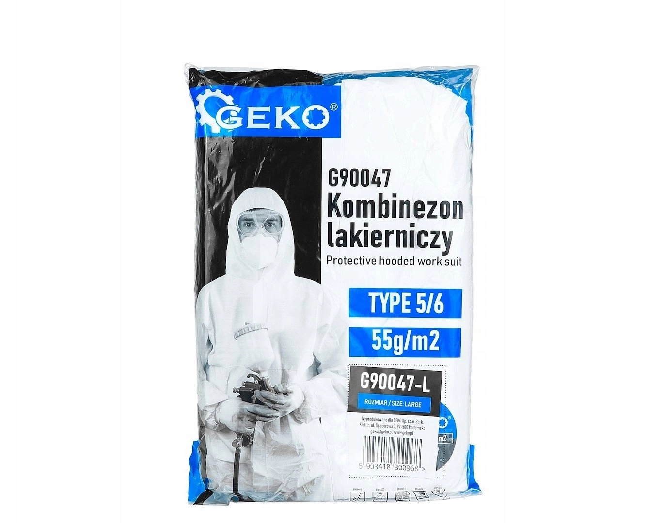 Kombinezon lakierniczy z kapturem 55g/m2 typ