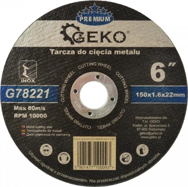 Geko Premium Tarcza do cięcia metalu