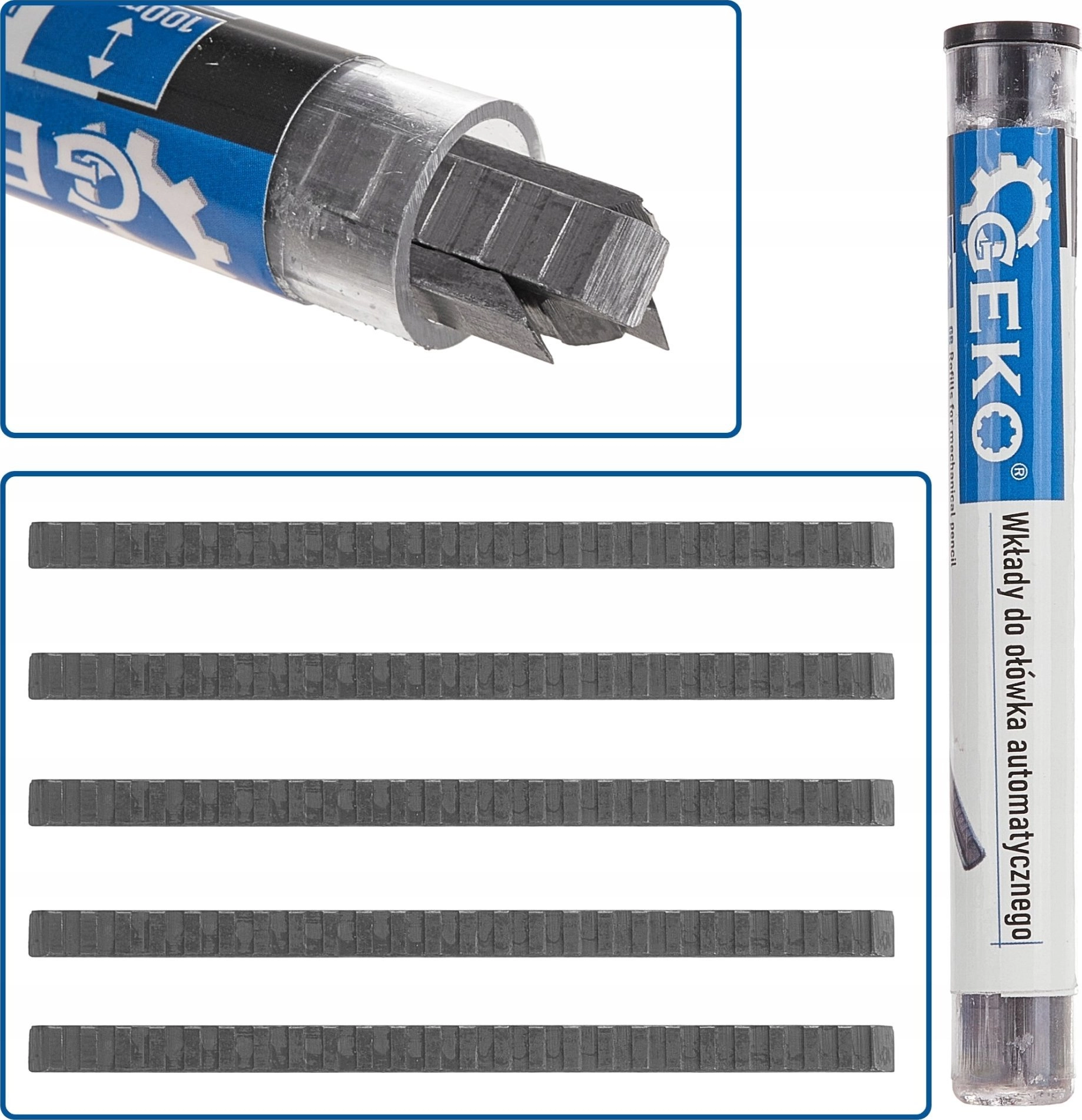Geko Wkłady do ołówka automatycznego 100x2mm